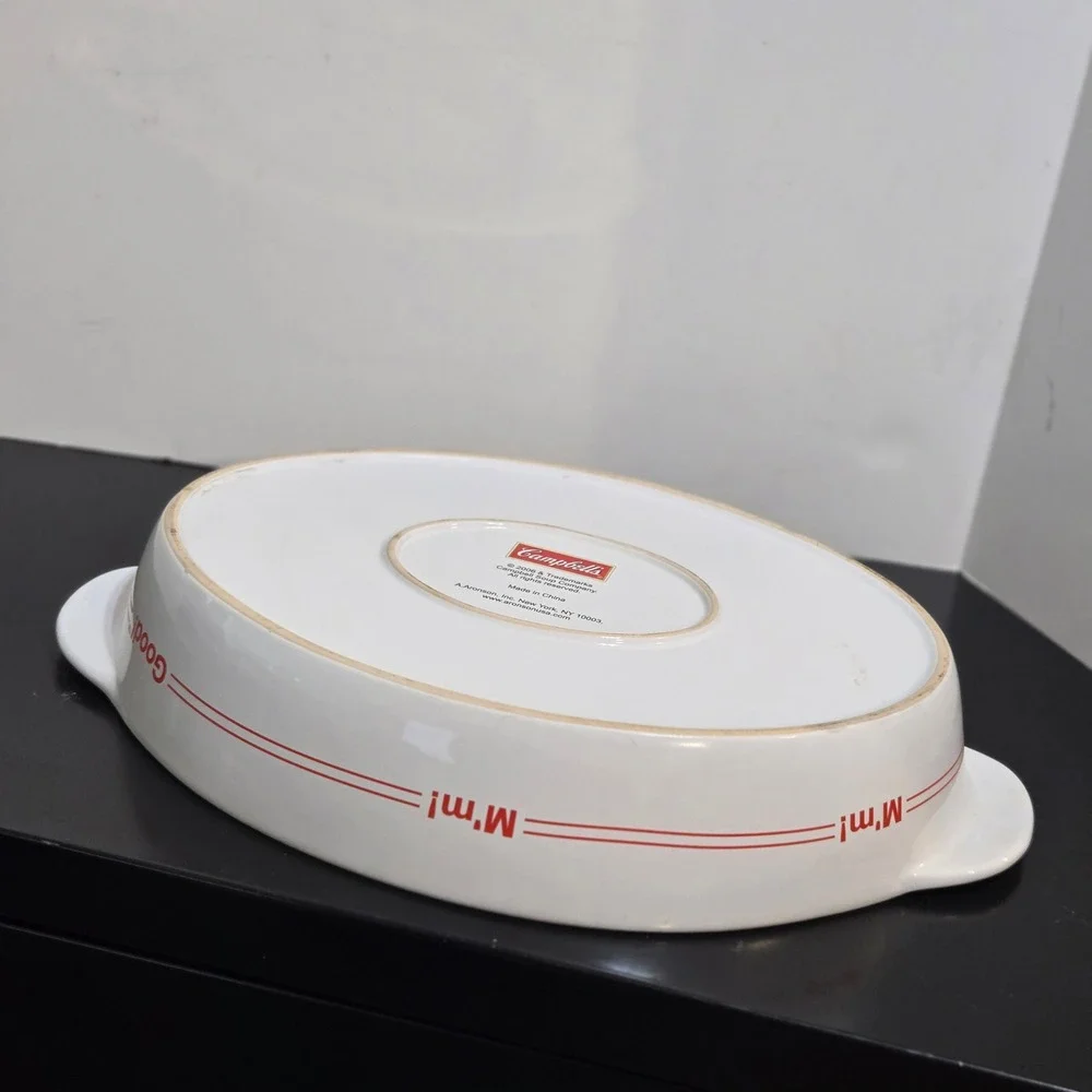 Campbells Green Bean Casserole Baking Dish 2006 Oval Recipe Baker Large 16x11